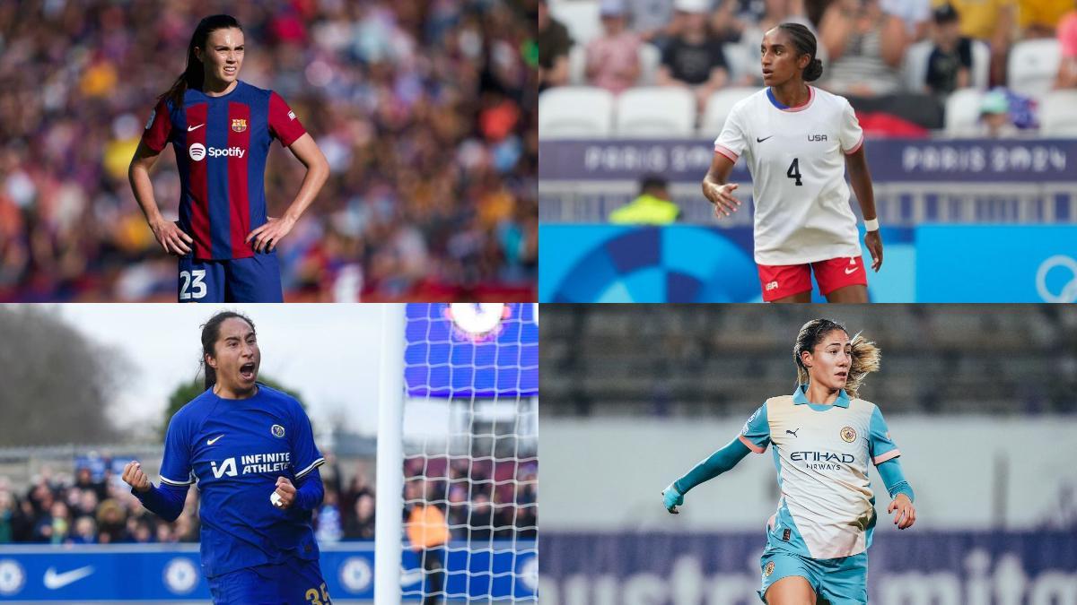 Ingrid Engen, Naomi Girma, Mayra Ramírez y Laia Aleixandri