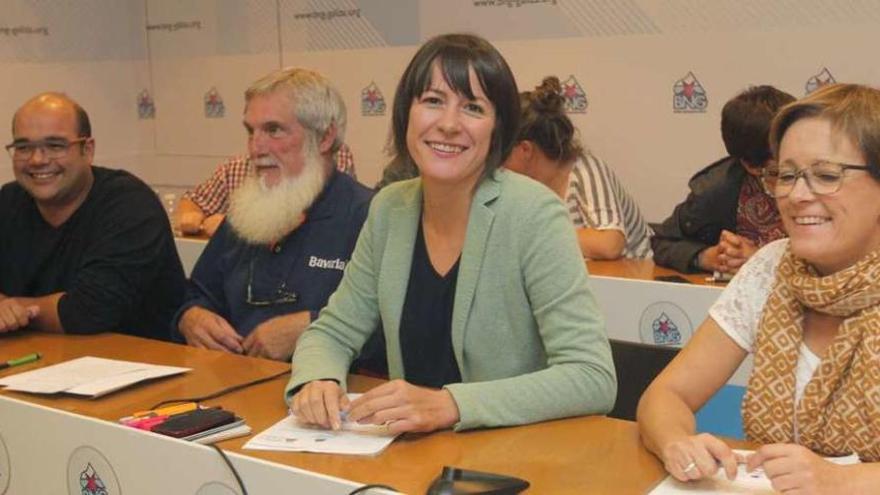 Ana Pontón (en el centro), en la reunión del Consello Nacional del BNG a principios de este mes.