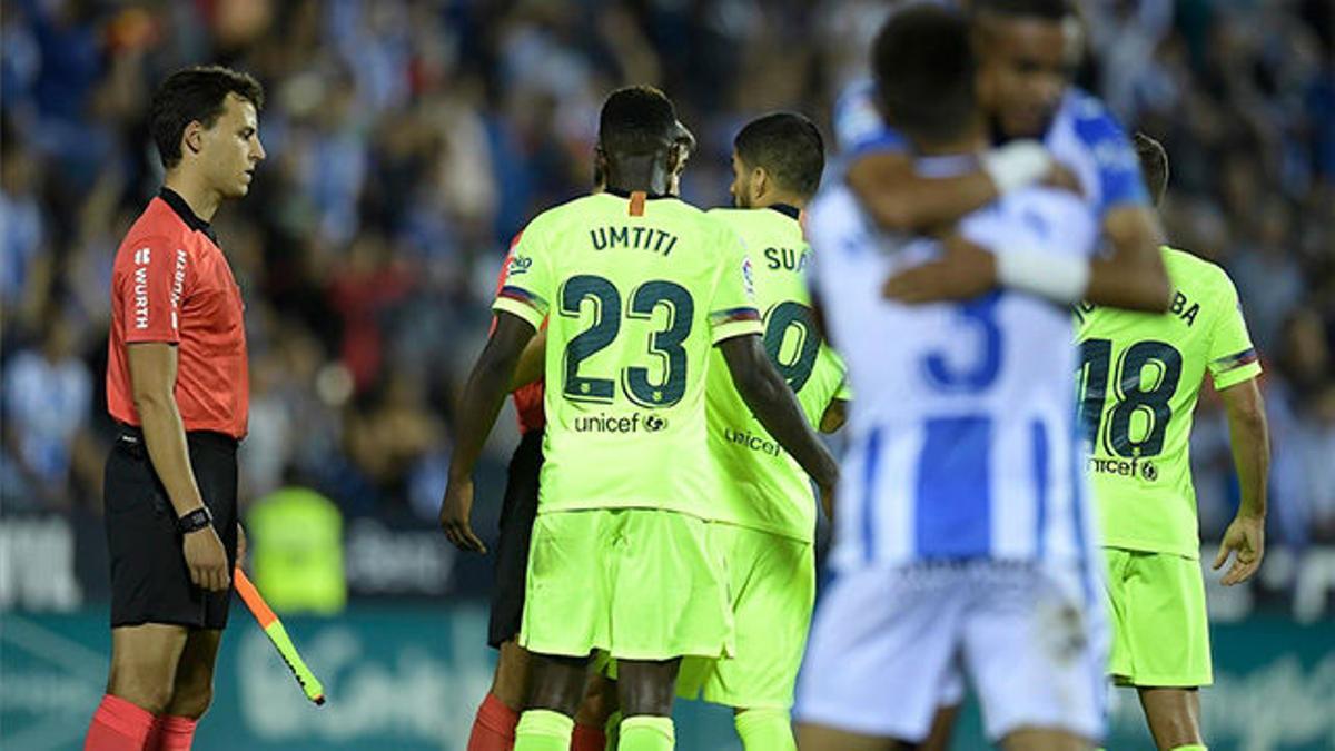 Así fue la inexplicable y sorprendente derrota del Barça en Leganés (2-1)