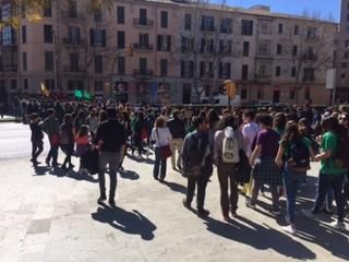 Manifestación de estudiantes en Palma