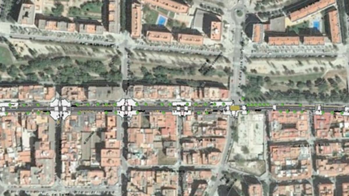 El proyecto incluye mejoras entre la avenida de la Roureda y el cruce con la calle Àngel Aranyó de Viladecans