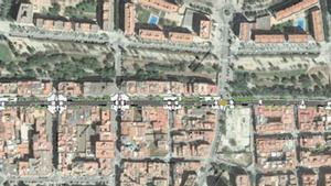  El proyecto incluye mejoras entre la avenida de la Roureda y el cruce con la calle Àngel Aranyó de Viladecans