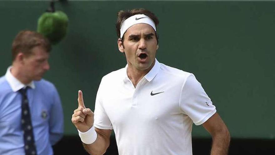 Federer, en su última participación en Wimbledon. // Efe