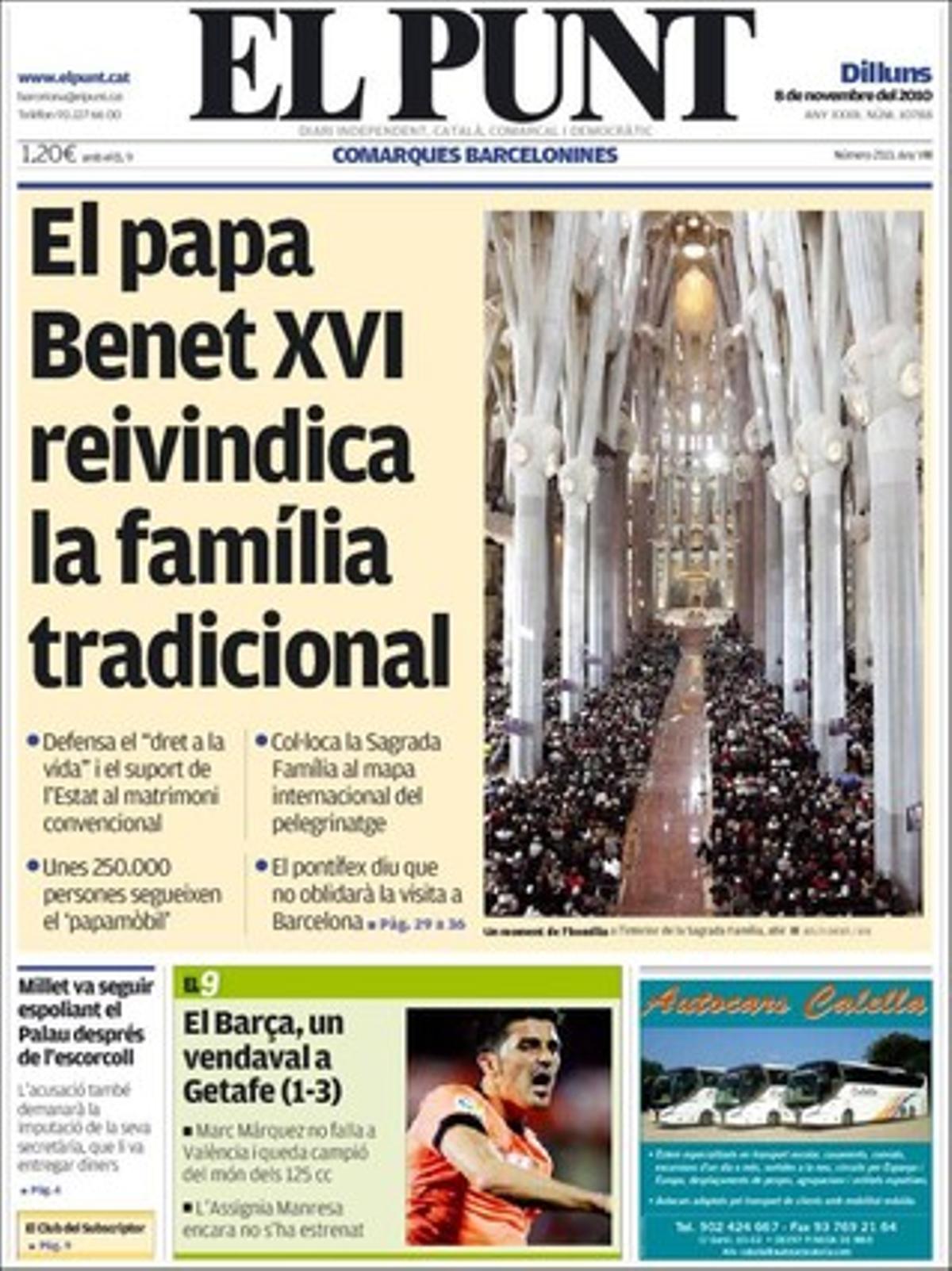 ’El Punt’ ressalta a més a les pàgines interiors que jutges, fiscals i sentències judicials condicionen la precampanya de les eleccions al Parlament de Catalunya.