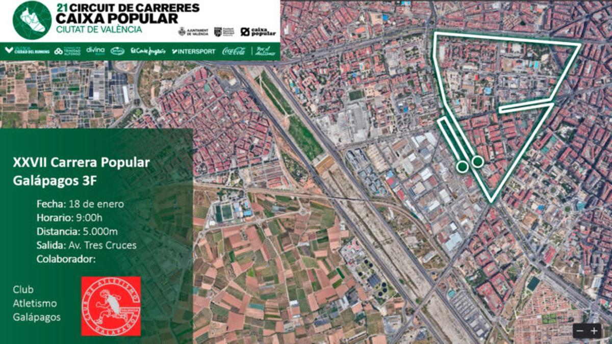 Recorrido de la Carrera Galápagos.