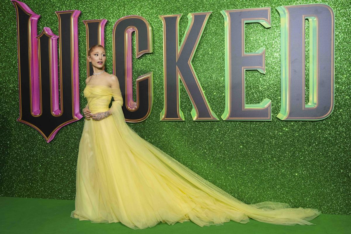 Ariana Grande en la première de la película, este lunes en Londres.