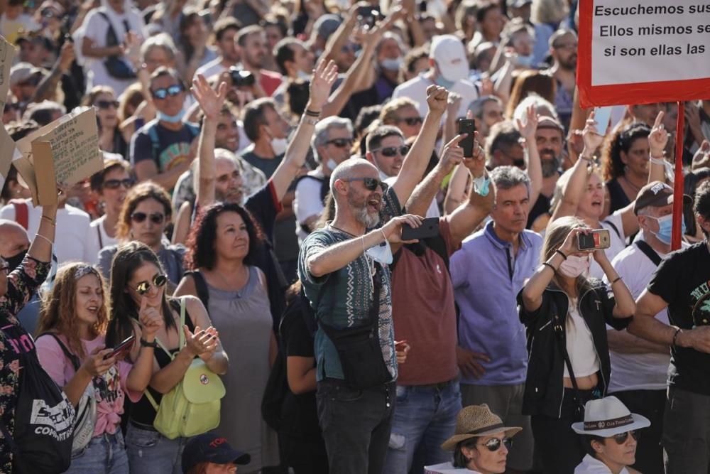 Concentració a Madrid contra les mascaretes