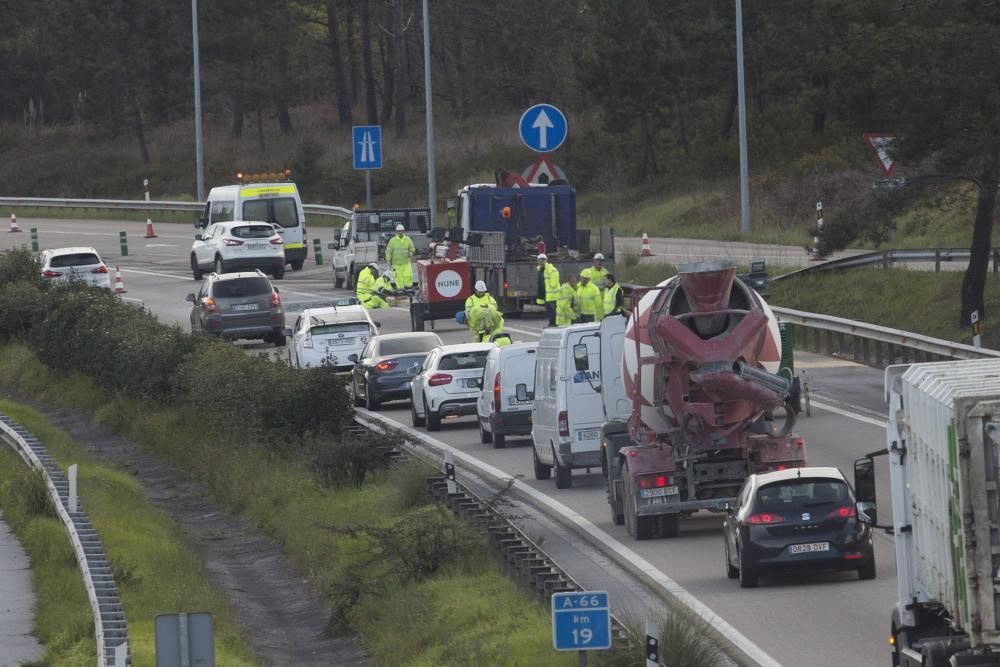 Retenciones en la "Y" por obras en un carril