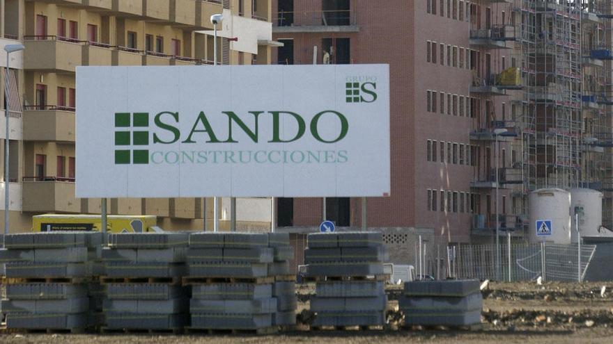 Una promoción de viviendas en construcción de Sando.