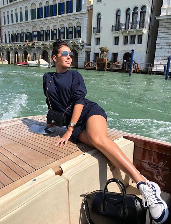 Georgina Rodriguez a su llegada a Venecia