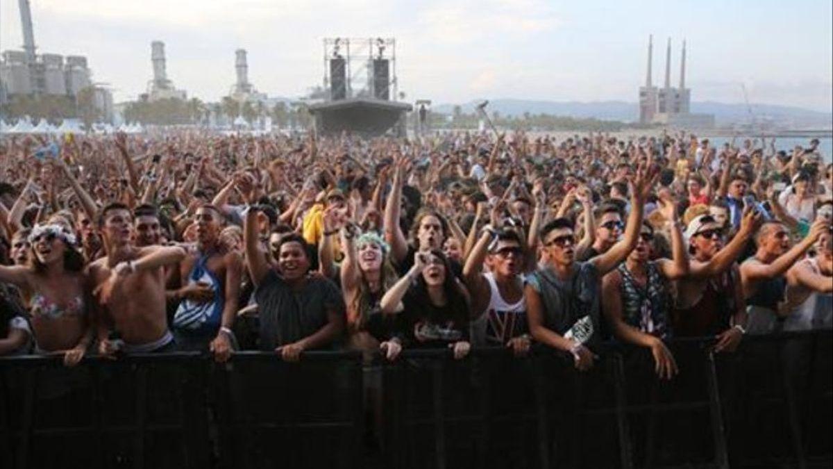 Una de les actuacions al Barcelona Beach Festival