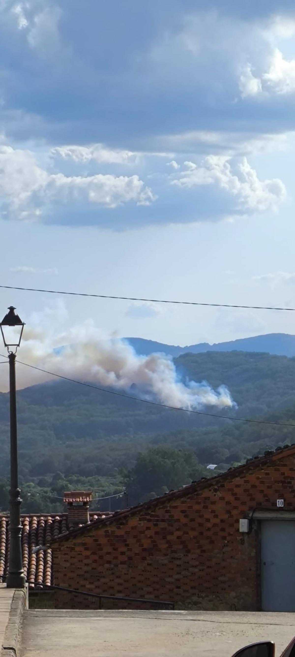 Imagen de la columna de humo