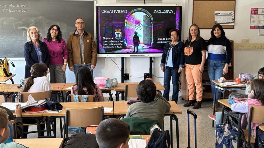 Los ediles de Educación e Inclusión, Francis Gallego y José Antonio Consentino, visitan, junto a la defensora de las personas con discapacidad, Pepi García, el CEIP Las Lomas de Águilas. | AYTO. ÁGUILAS