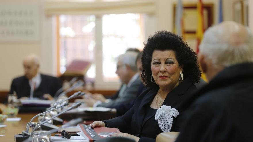 Consuelo Císcar durante una sesión del Consell Valencià de Cultura