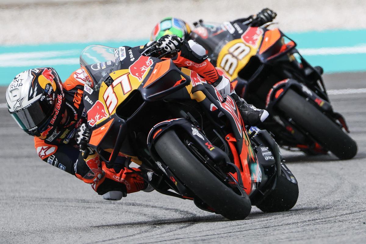 Pedro Acosta, durante los entrenamientos del Gran Premio de Malasia