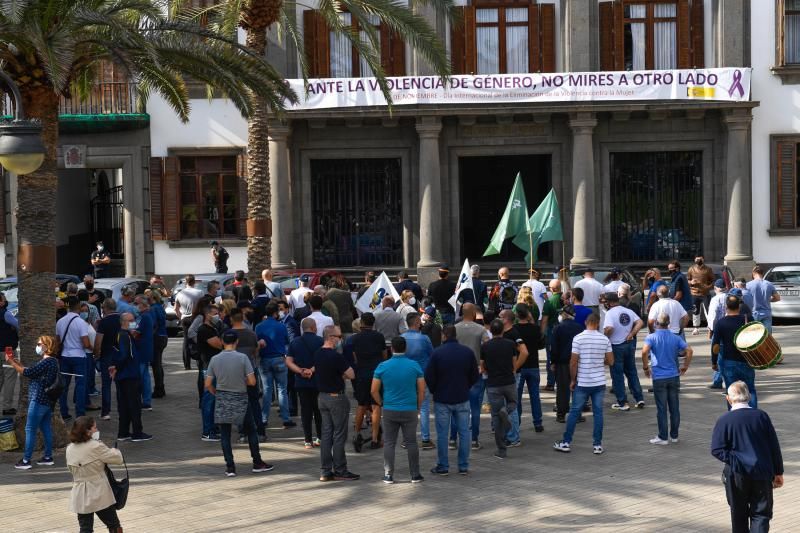 Manifestación de policías contra la reforma de la ley de seguridad