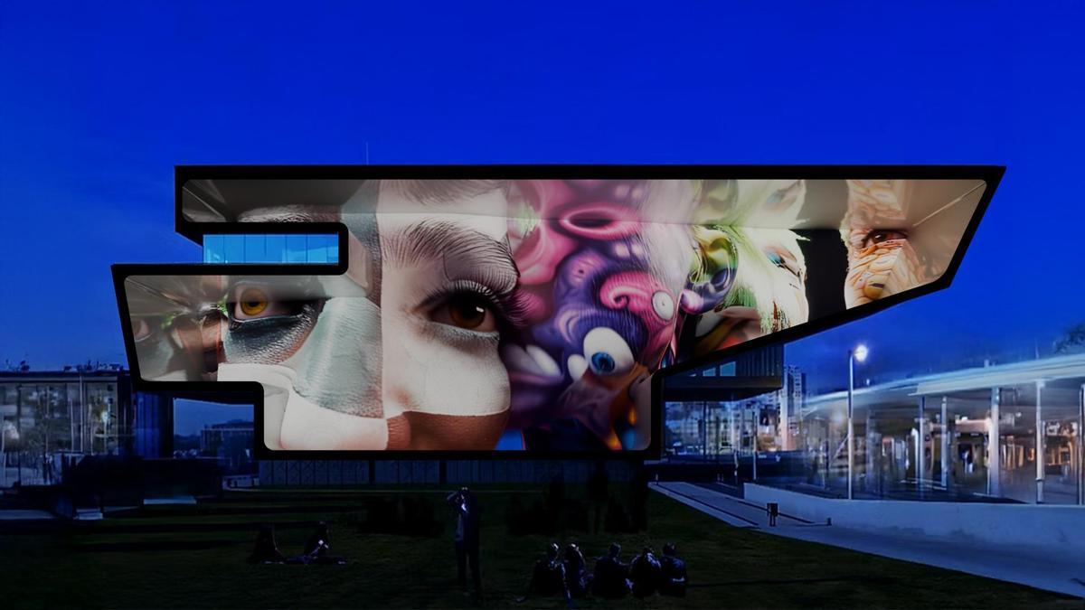 The Screen: mapping sobre la fachada del DHub.