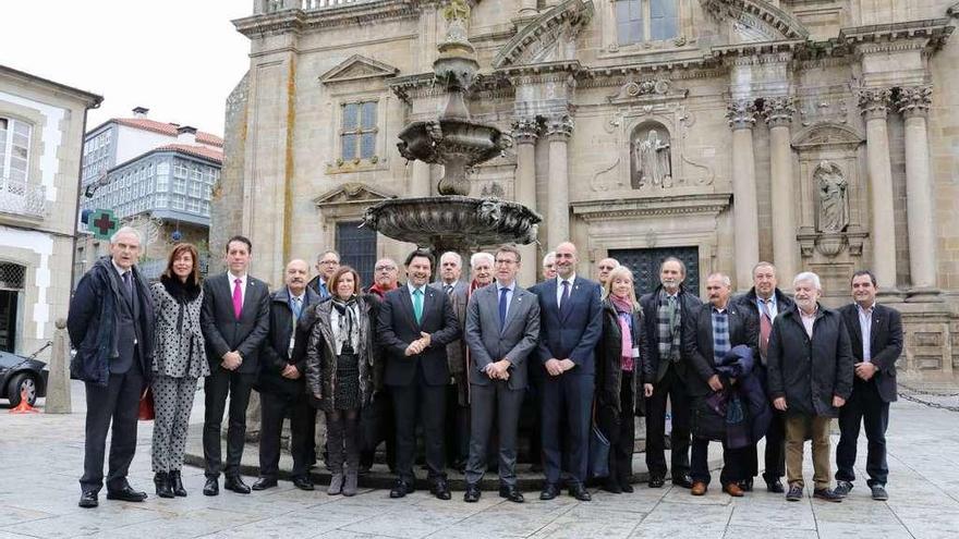 Clausura de la Comisión Delegada del XI Pleno del Consello de Comunidades Galegas en Celanova. //J. R.