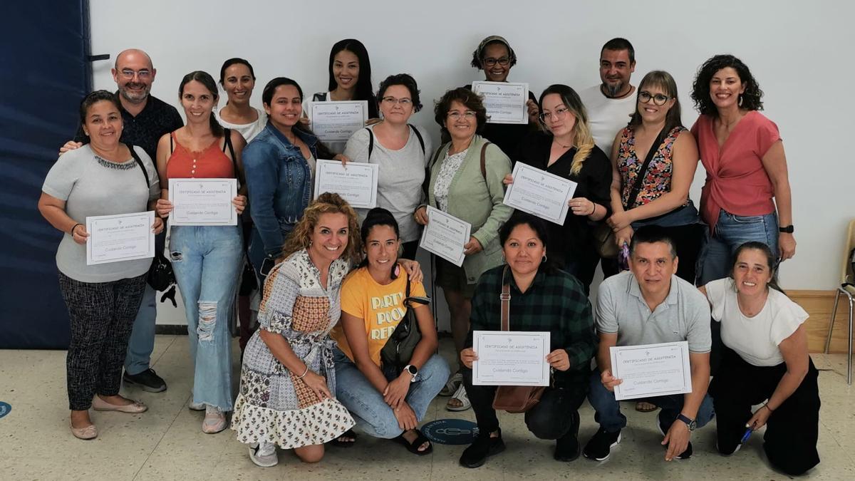 Participantes en el taller de personas cuidadoras en Lanzarote.