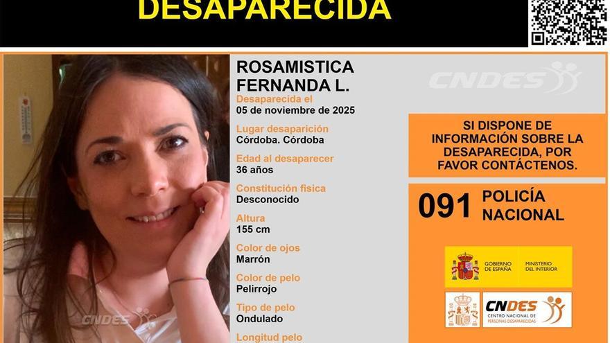 Localizada en buen estado la mujer desaparecida en Córdoba el 5 de noviembre