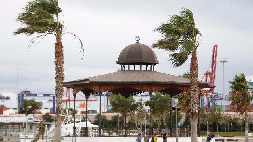 Temporal de viento en la Marina de València en una imagen de archivo