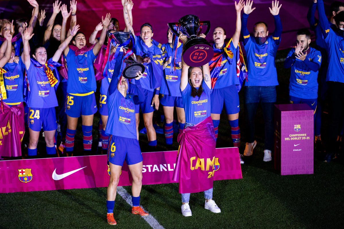 Celebración de la Champions femenina.