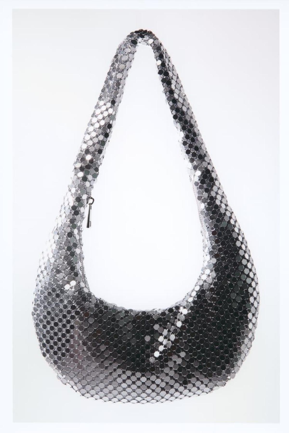 Bolso de malla metalizada