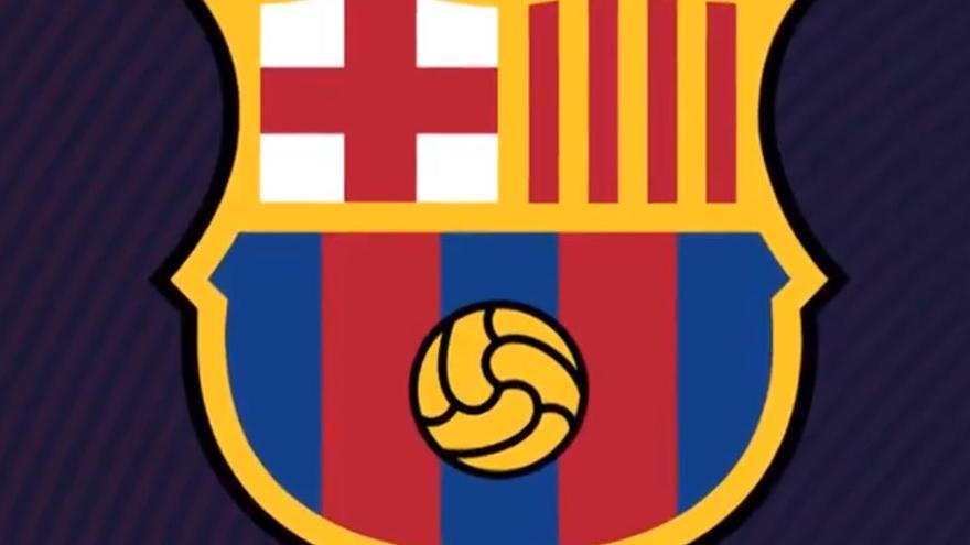 Nuevo diseño del escudo del FC Barcelona.
