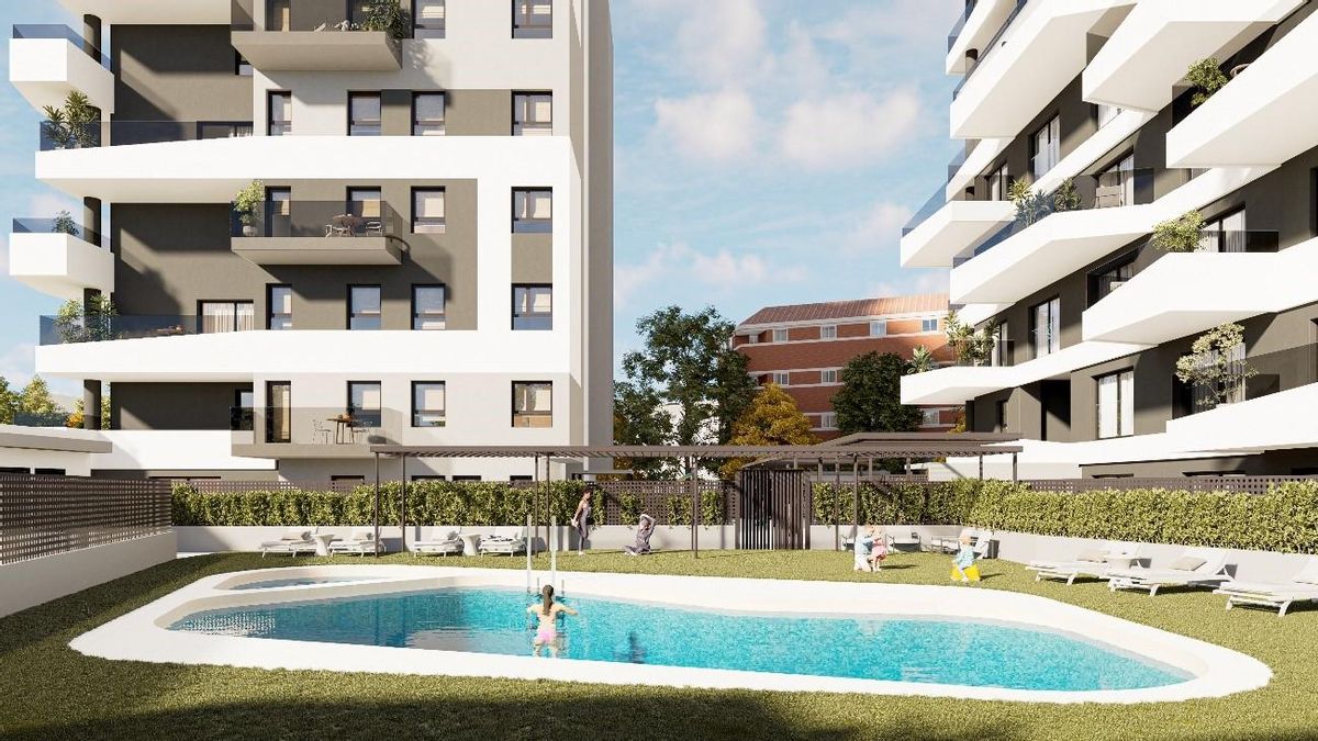 Infografía de la zona de la piscina.