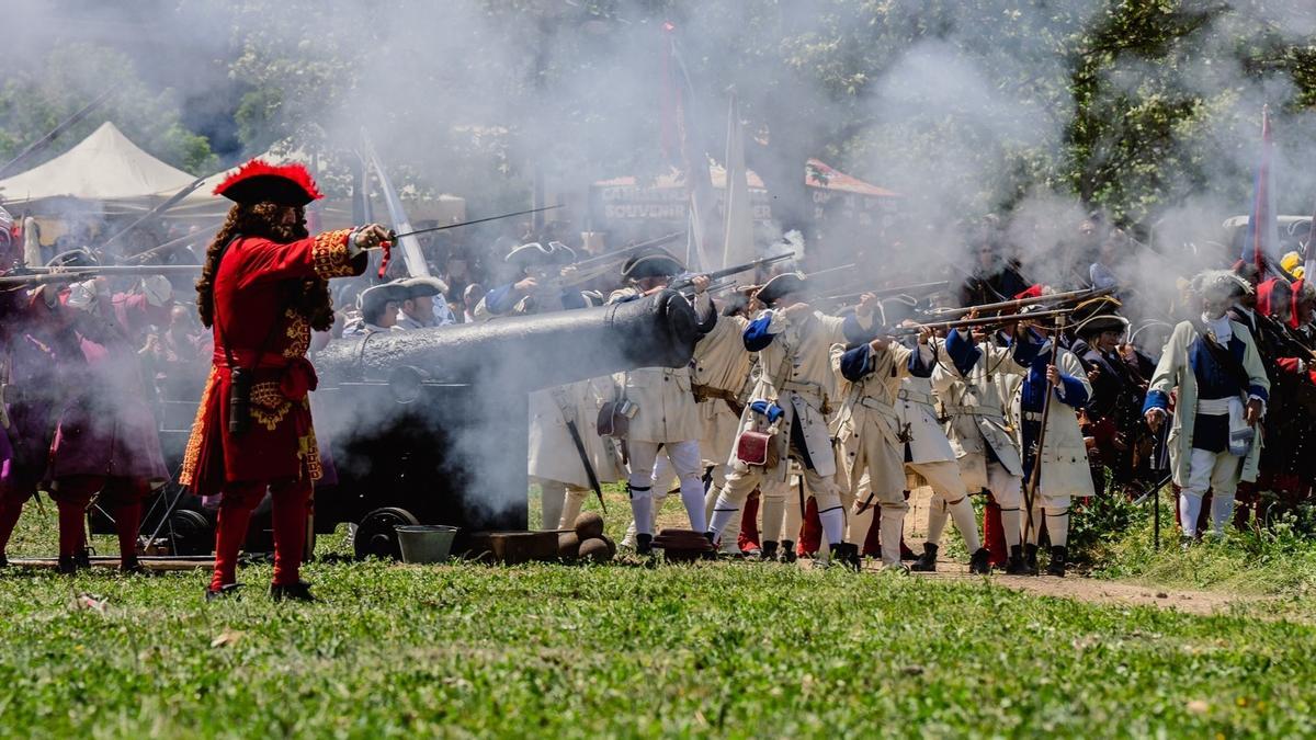 Un momento de la recreación histórica de la batalla de Almansa, celebrada la pasada semana.
