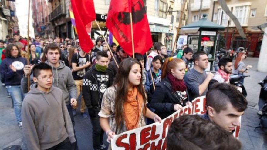 Protesta de estudiantes contra la LOMCE