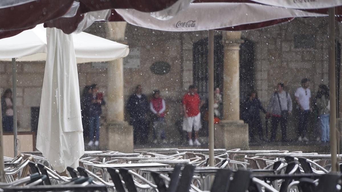 Tormenta en Zamora en una imagen de archivo