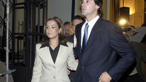 María José Campanario i el seu marit, Jesulín de Ubrique, en una visita, el 2003, a la Casa Madrid.