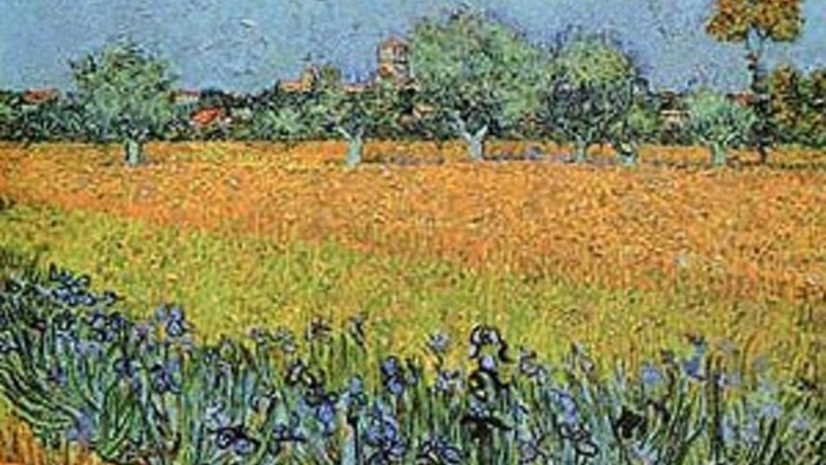 Vista de Arles con iris de Van Gogh