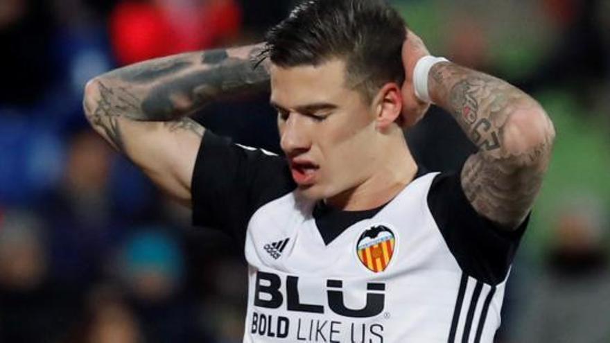 Santi Mina, quan militava al València