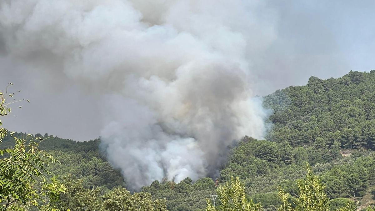 Imagen del incendio de Sierra de Gata.