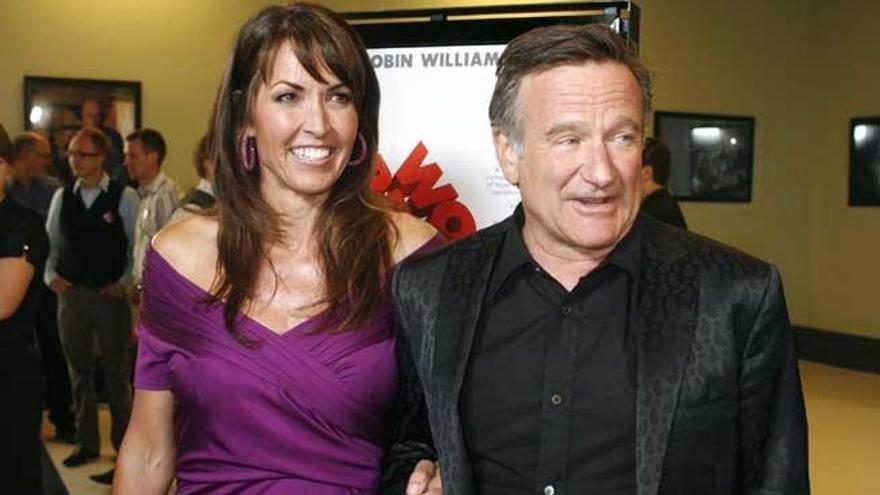Robin Williams, junto a su esposa Susan.