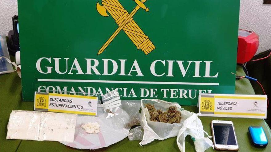 Detenidas cuatro personas en la A-23 en Teruel por tráfico de drogas