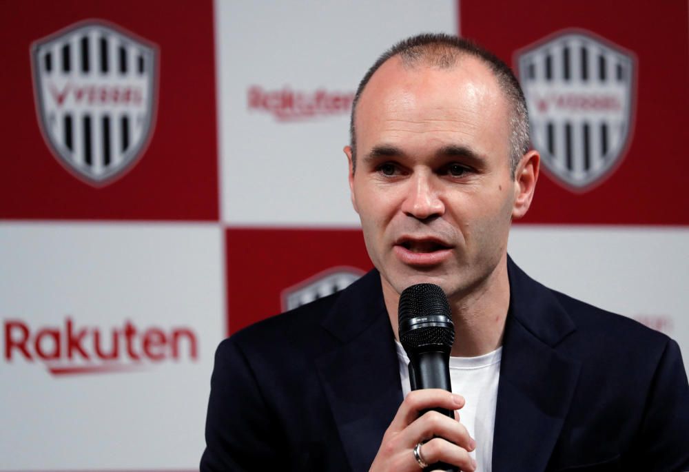 Presentació d'Andrés Iniesta amb el Vissel Kobe