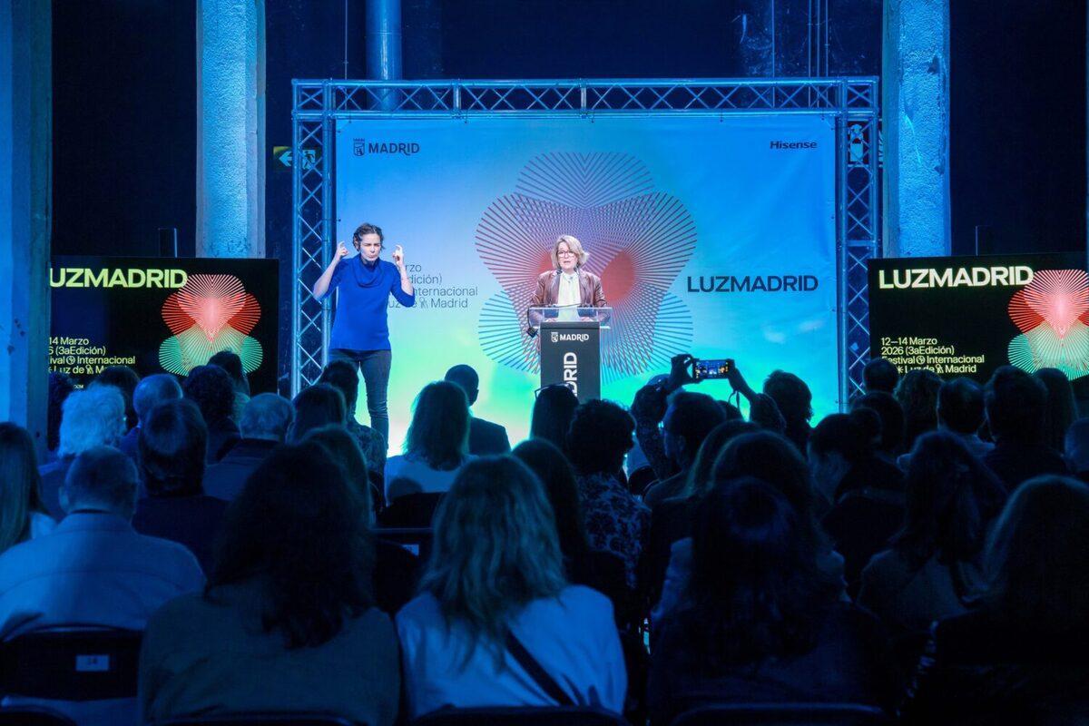 Rivera de la Cruz en la presentación del festival LuzMadrid 2026