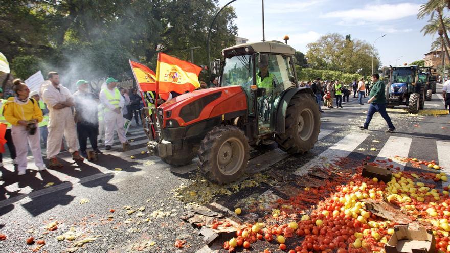 FOTOS: Los agricultores colapsan Murcia el 21F para protestar por la situación del campo