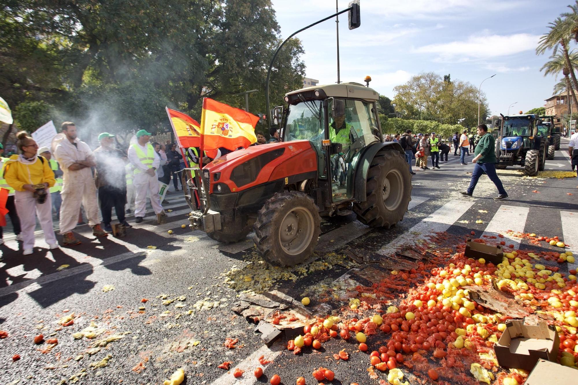 FOTOS: Los agricultores colapsan Murcia el 21F para protestar por la situación del campo