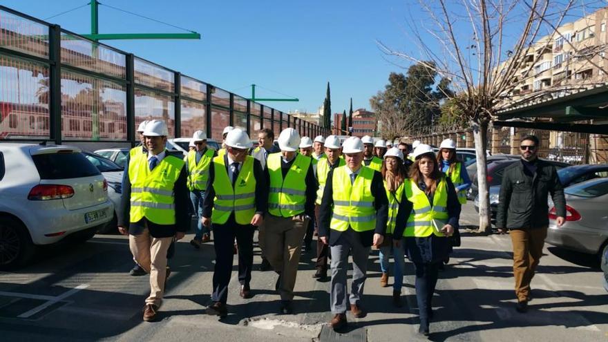 Visita a las obras de soterramiento.