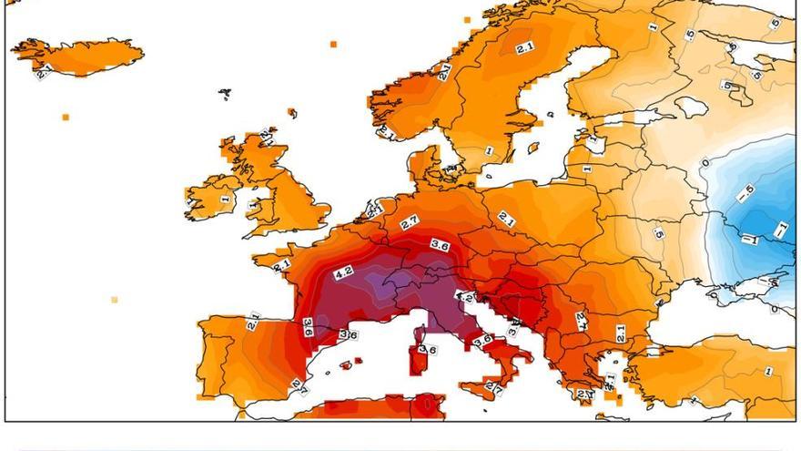 Auch schon 2003 war es im Sommer teilweise in Mitteleuropa heißer als in Spanien.