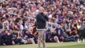 Manolo Gonzalez, head coach of RCD Espanyol, looks on during the Spanish league, LaLiga EA Sports, football match played between FC Barcelona and RCD Espanyol at Spotify Camp Nou stadium on April 11, 2026 in Barcelona, Spain. AFP7 11/04/2026 ONLY FOR USE IN SPAIN. Javier Borrego / AFP7 / Europa Press;2026;SPORT;ZSPORT;SOCCER;ZSOCCER;FC Barcelona v RCD Espanyol - LaLiga EA Sports;