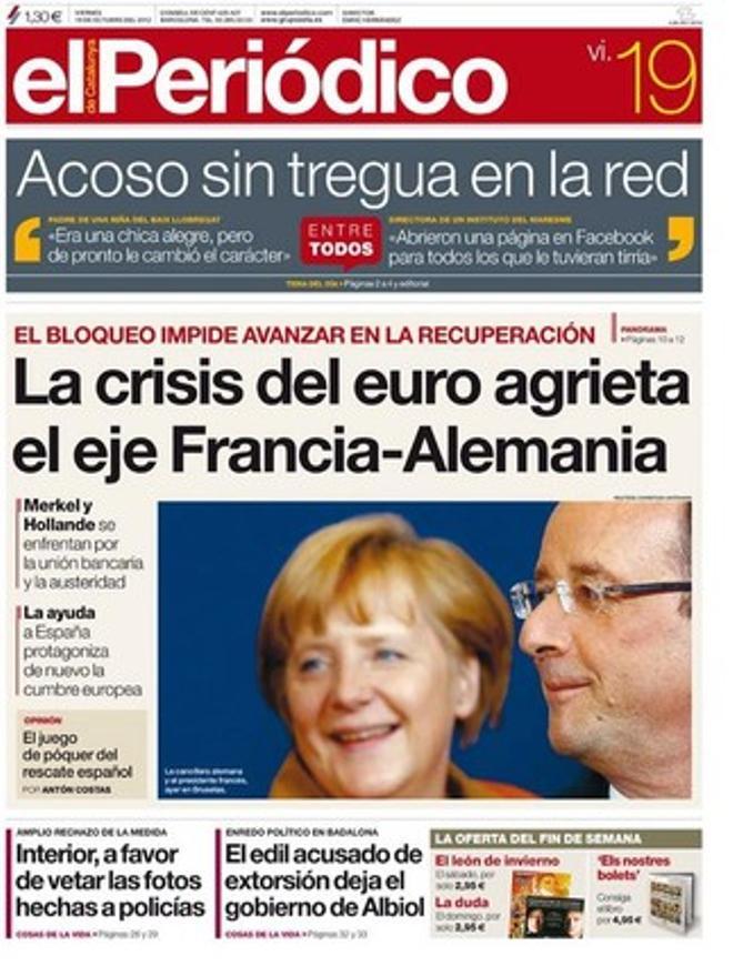 Merkel no reina en las portadas de la derecha madrileña