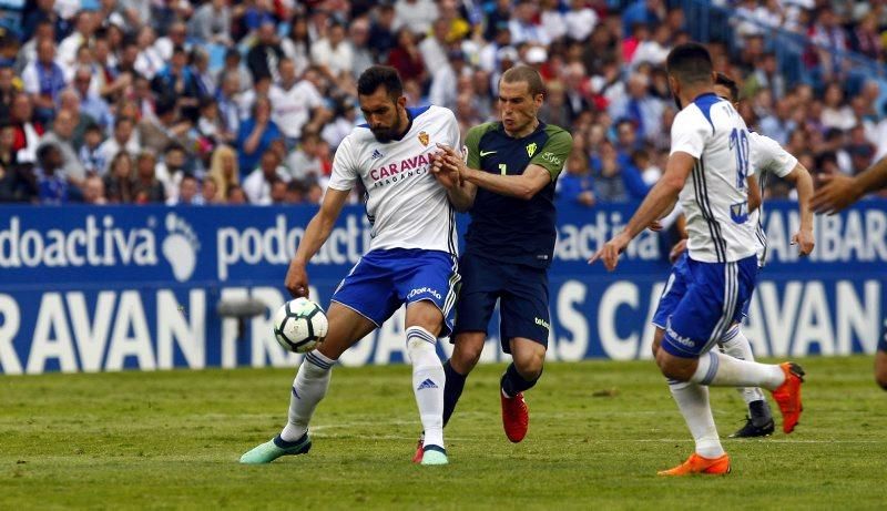 Sufrida victoria del Real Zaragoza contra el Sporting de Gijón