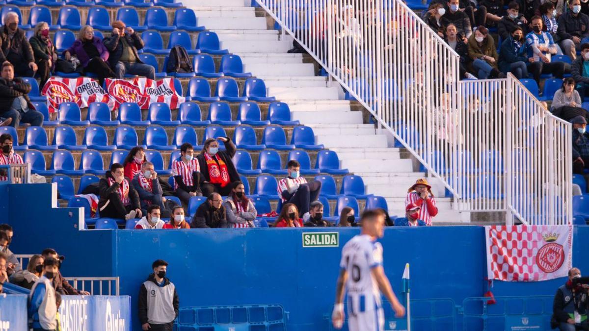 Seguidors gironins a les graderies de l&#039;estadi