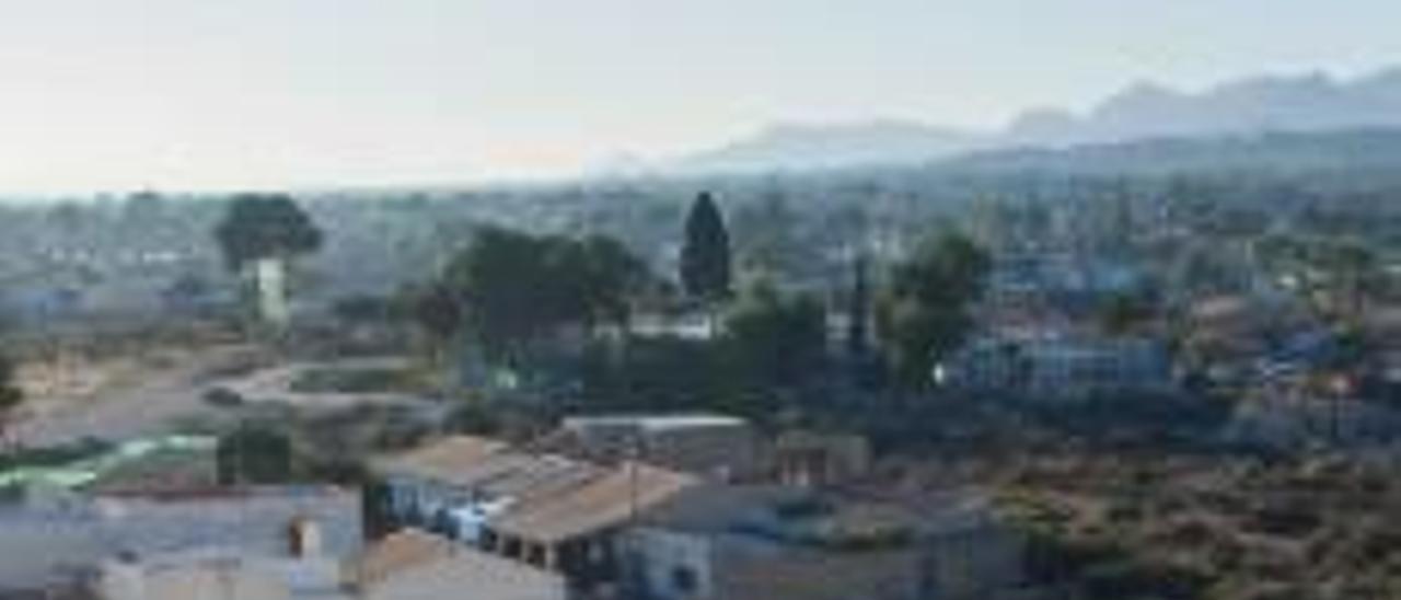 Vista de viviendas en zonas colindantes al casco urbano de la ciudad de Elche.