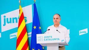 El secretario general de Junts, Jordi Turull, durante su comparecencia ante el Consejo Nacional del partido